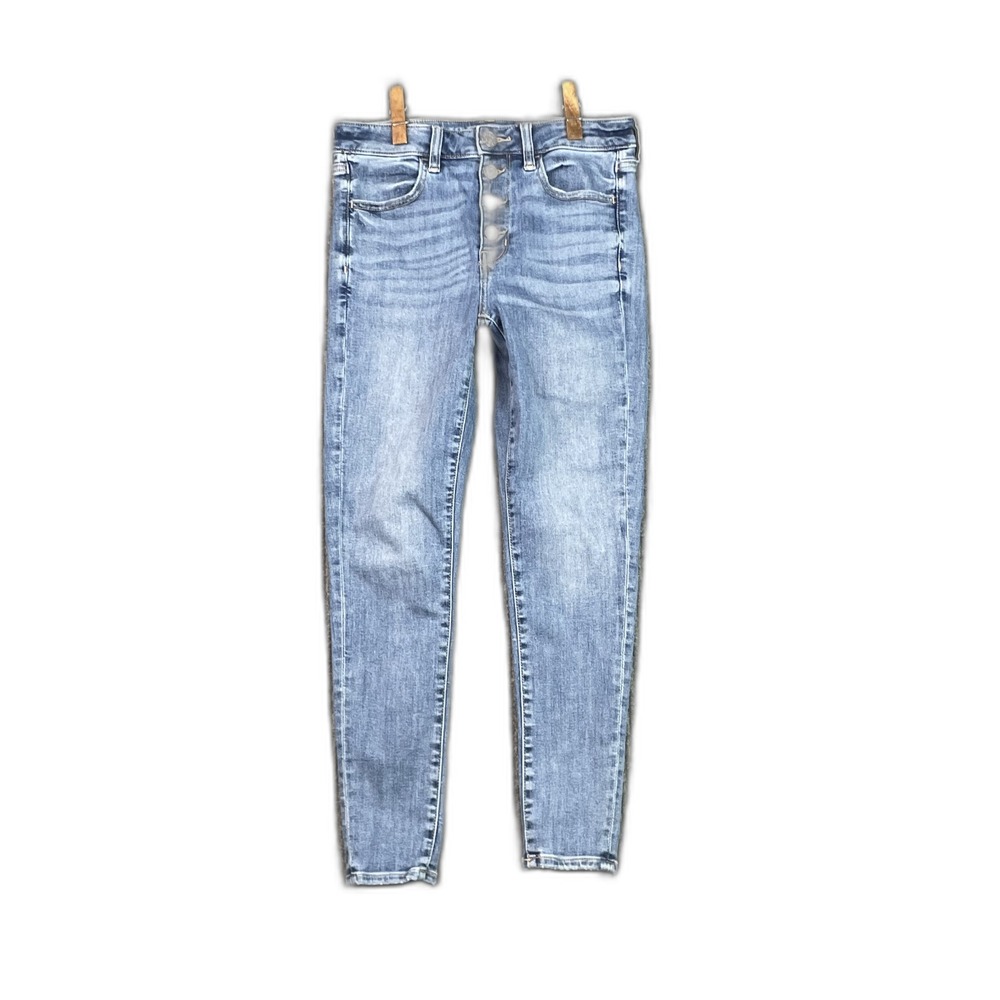 American Eagle Outfitters High Rise Crop Jegging Jeans Women 6 Blue Denim Preppy